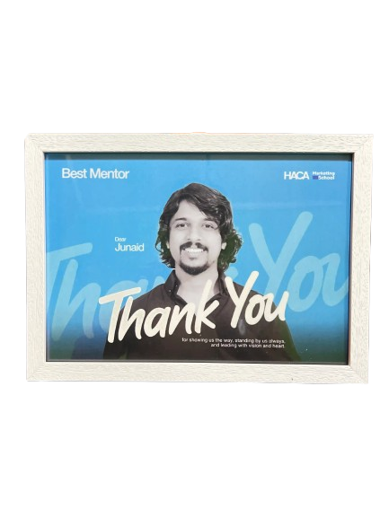 This is the award for the best SEO mentor from HACA digital academy in Calicut.